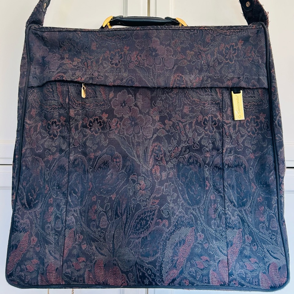 Samsonite Floral Patterned Travel Bag with Gold Accents